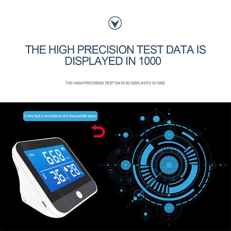 DM306C CO2 Concentration Detector Carbon Dioxide Detection Analyzer Multifunctional Air Quality Monitor, DM306C DM306C CO2 Concentration Detector Carbon Dioxide Detection Analyzer Multifunctional Air Quality Monitor, DM306C